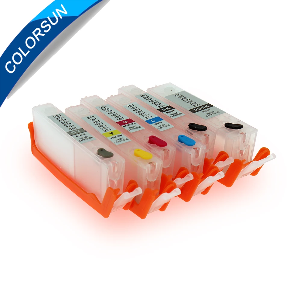 6pcs for Canon PGI-250 CLI-251 PGI250 Refillable Ink Cartridge For MG6320 MG7520 Printer Cartridges with ARC Chips | Компьютеры и офис