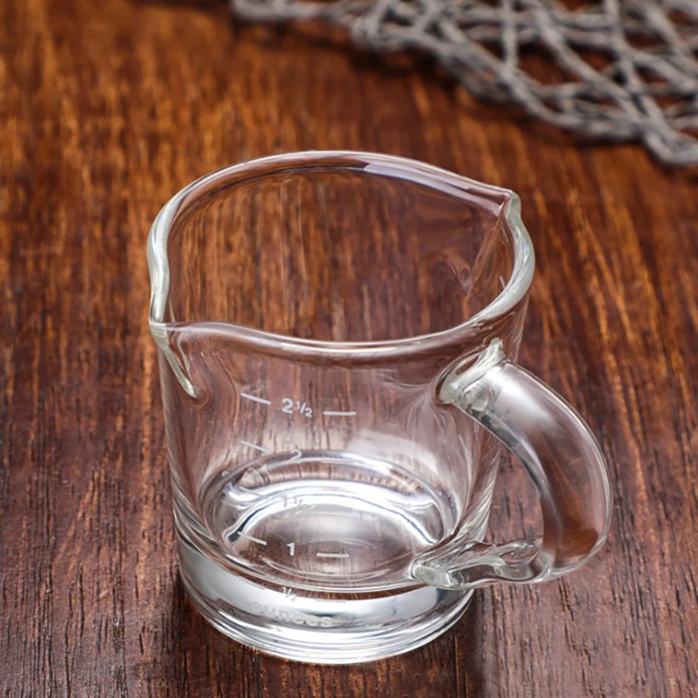 

1PC Glass Measuring Cup Kitchen Accessories Mini Measurement Scales Cup Easy Measure Liquid Powder Milk Cups for Cooking Baking