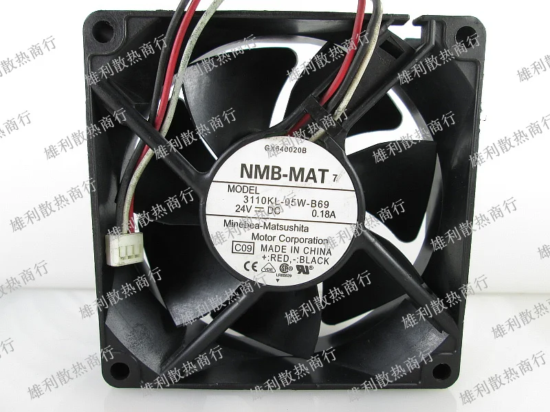 

Новый 3110KL-05W-B69 24V 0.18A 8 см 3 провода 80*80*25 мм защиты электродвигателя Вентилятор охлаждения