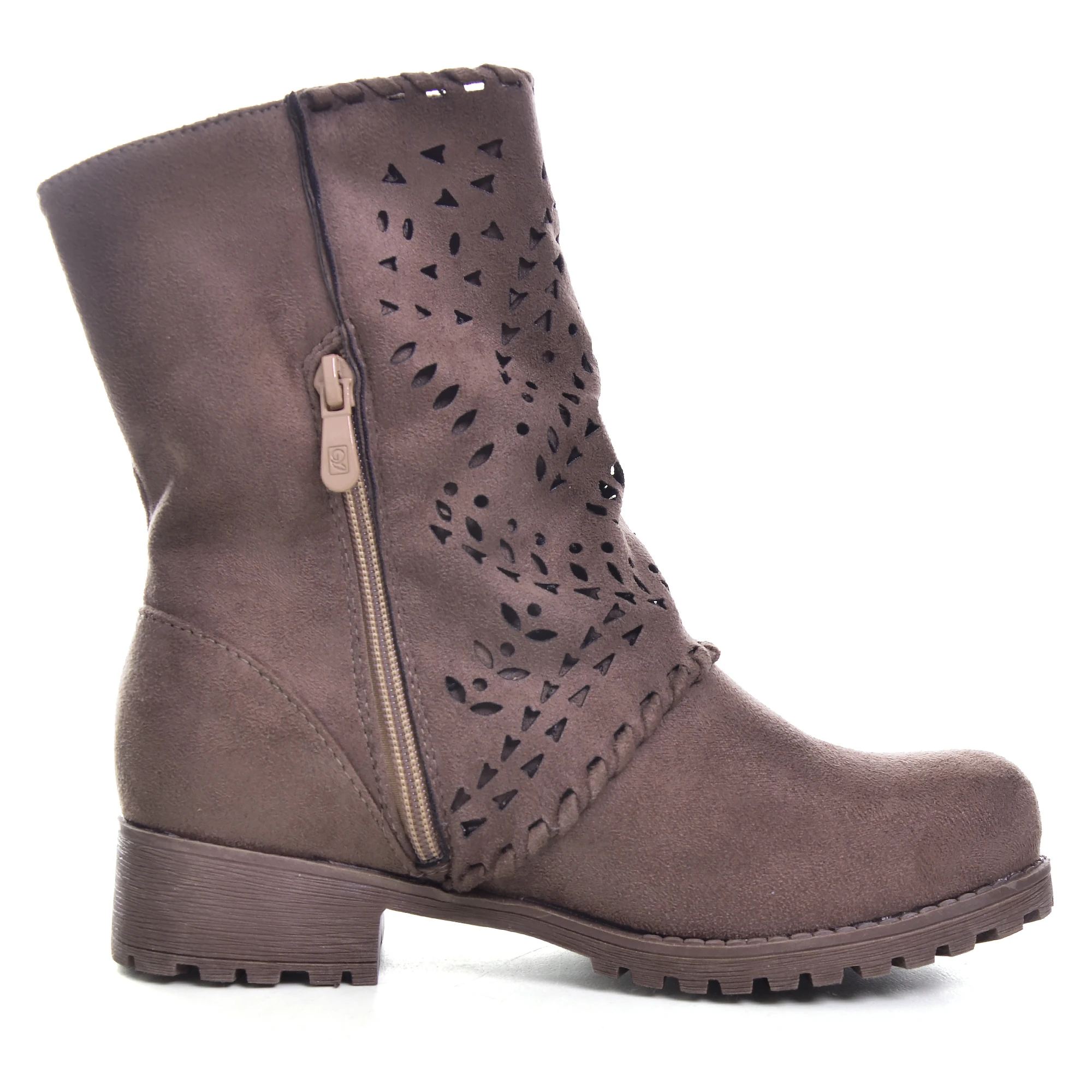 Tangnest/Замшевые женские сапоги до середины икры короткие для верховой езды на