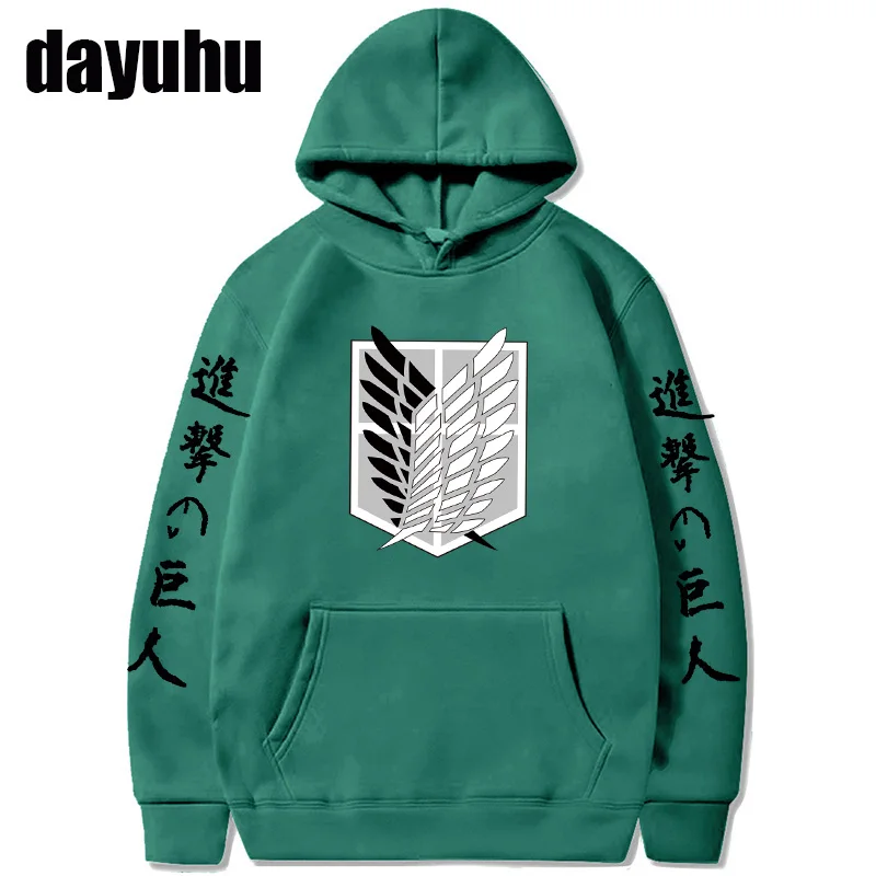 

90s japanese Anime Attack on Titan Shingeki No Kyojin Graphic Oversized Hoodies Men Unisex Funny Cartoon Sweatshirt Hoody women