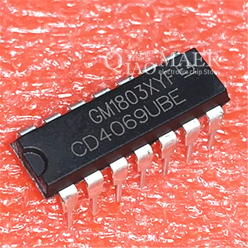 5 шт./лот CD4069UBE CD4069U CD4069 DIP14|Интегральные схемы| |