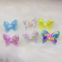 30pcslot 54 5cm shiny sequin butterfly padded appliques for diy handmade children hair clip accessories and hat shoes patches