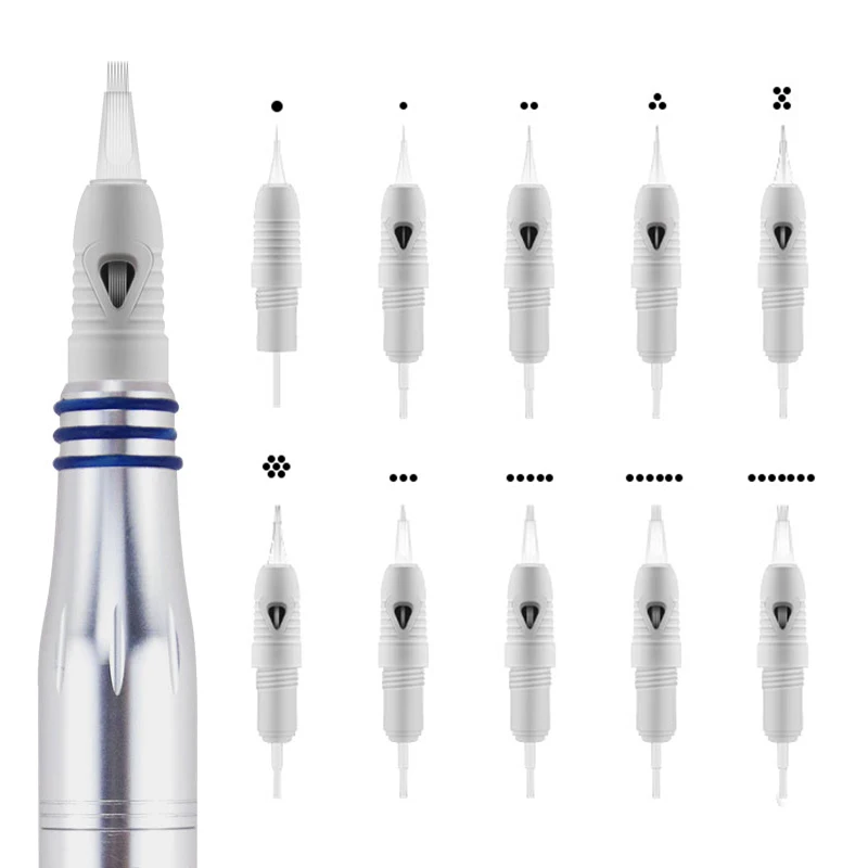 

Semi Permanent Makeup device Machine needles charme princesse Tattoo Needle Cartridge gray 50pcs/200pcs Microblading 8mm screw