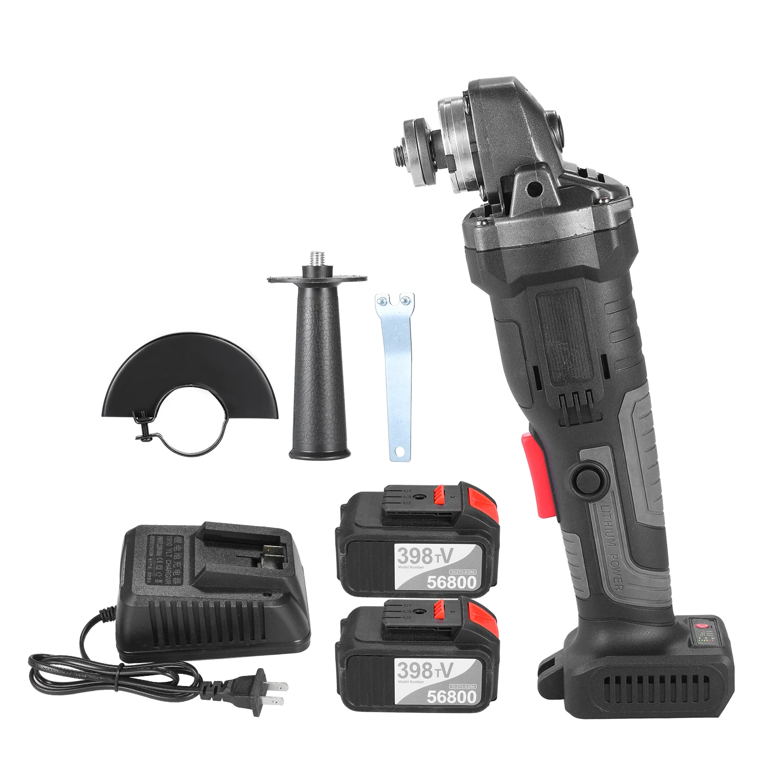

18V Cordless Angle Grinder Brushless Polisher Grinding Metal Cutter 4000mAh Li-ion Battery Rechargeable Power Tool