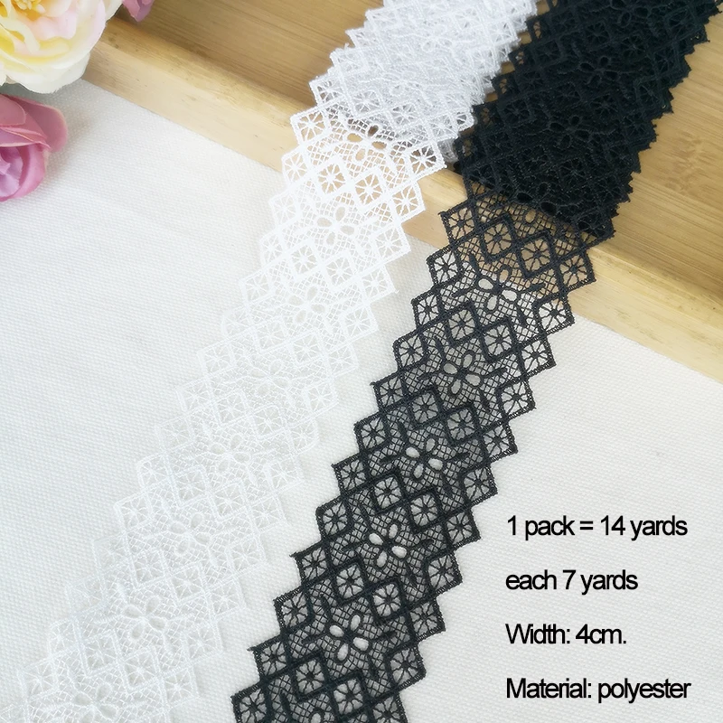 each 7 yards 14 ярдов 1,7-8 см вышивка, кружевная отделка, пэчворк, ручная работа, рукоделие, Швейные аксессуары, ткань, украшение одежды, 910 - Цвет: each 7 yards