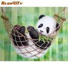 Алмазная вышивка RUOPOTY с животными 5D, алмазная живопись сделай сам, полноформатная Алмазная мозаика с пандой, картина стразы, подарок для ребенка