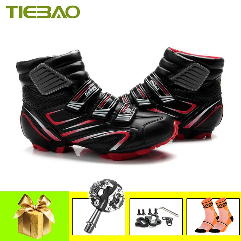 Tiebao Winter Cycling Shoes MTB Sapatilha Ciclismo Spd Pedals Self-locking Mountain Bike Shoes Zapatillas Ciclismo Mtb Sneakers