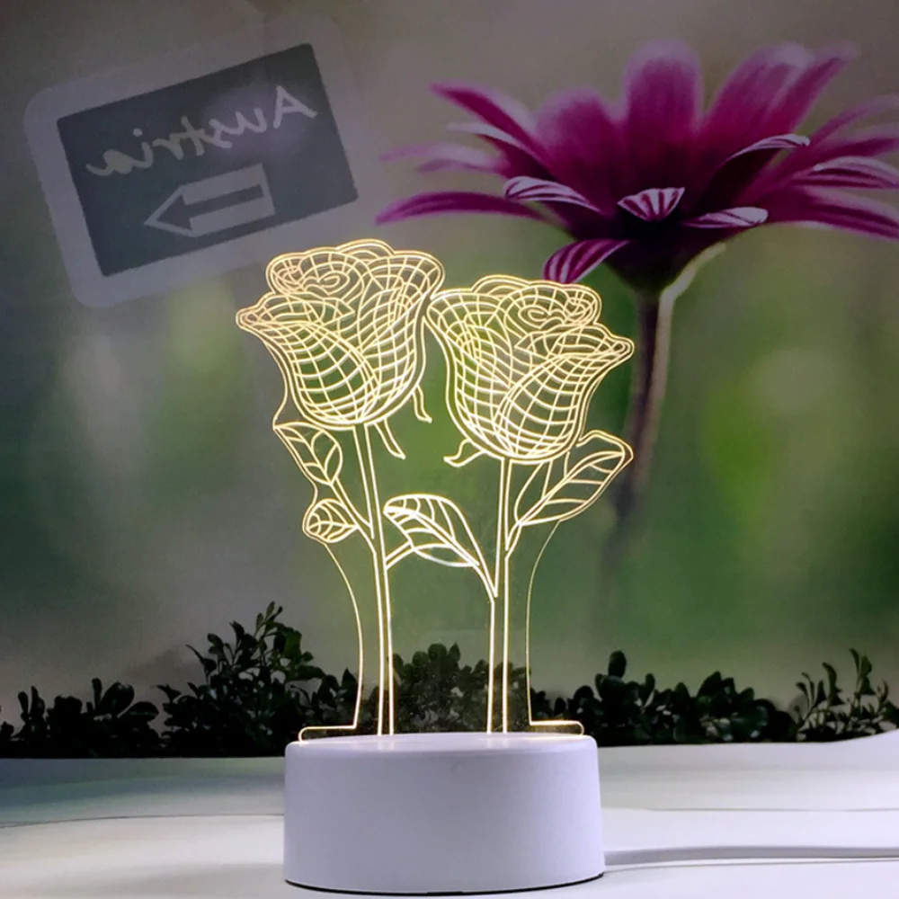 15 моделей 3D светодиодный настольный светильник подарок на день рождения USB