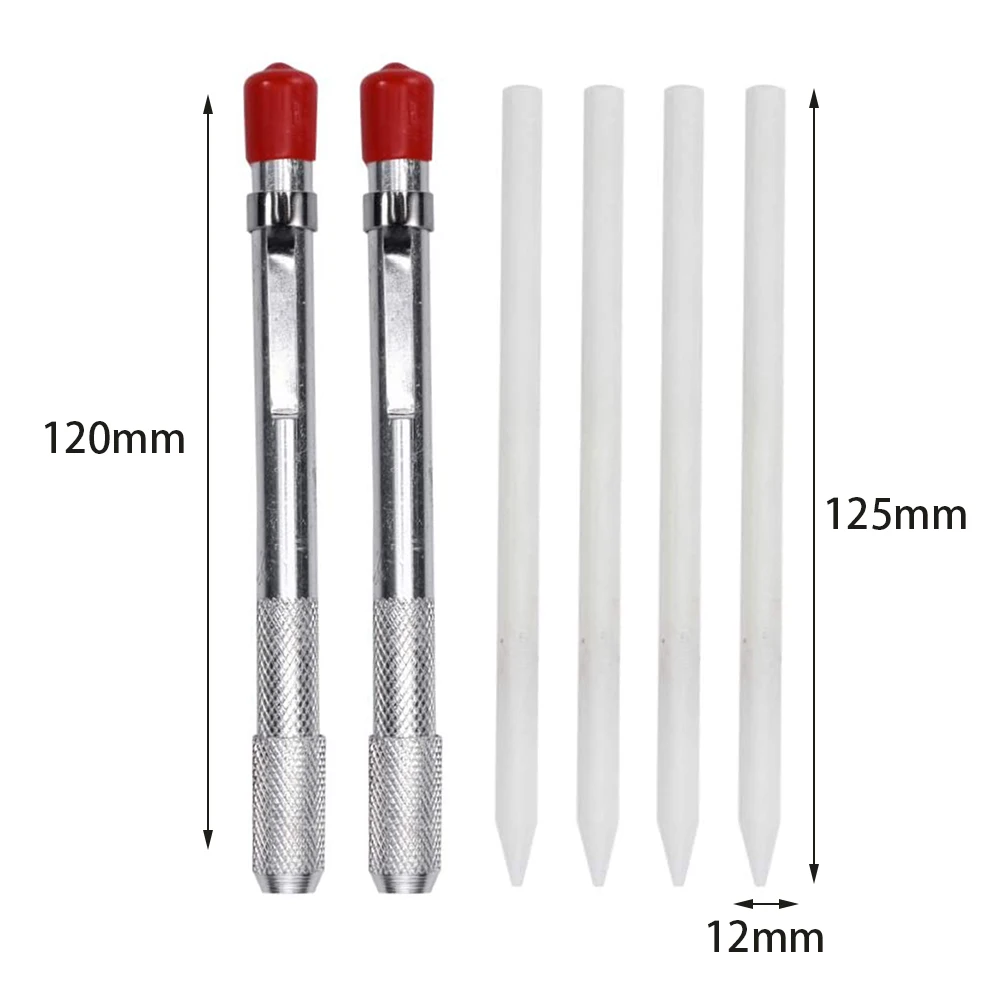 

2pcs With 4 Refills Metalworking Portable Scribe For Welding Tools Machinery Manufacturing Removable Markings Soapstone Holder