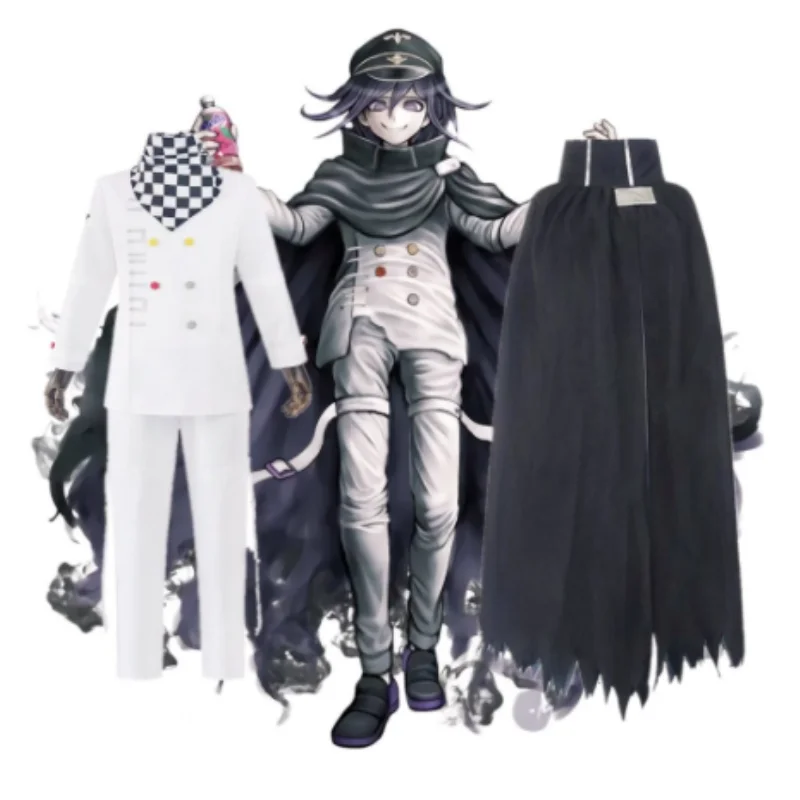 Костюм Kokichi Oma из данганронпа полный комплект Униформа шарф накидка косплей V3| |