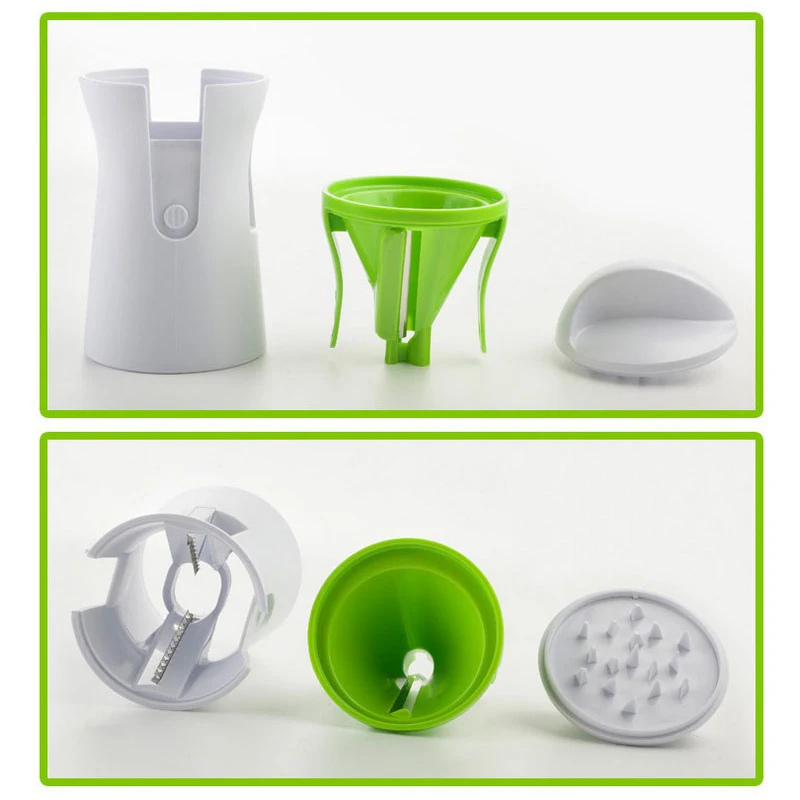 Портативный спиральный овощерезка ручной нож для чистки овощей из нержавеющей