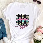 I Love MaMa жизни 100% леопардового цвета из хлопка; Цветной печатных женская футболка мама жизни сезон: весна-лето повседневная одежда с О-образным вырезом с коротким рукавом топы, подарок на день матери