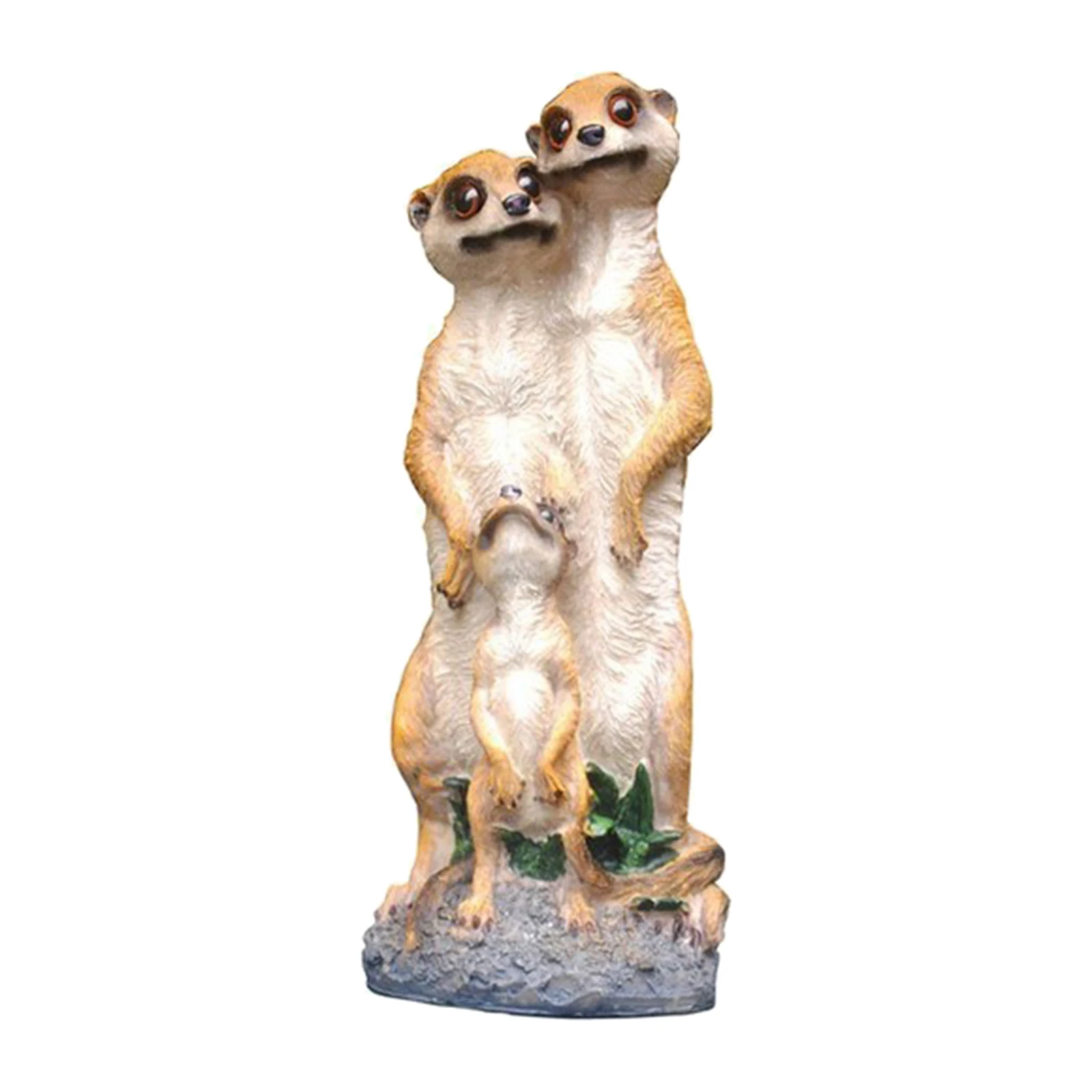 

Набор скульптур семья Мангуст из смолы, статуэтка с орнаментом, поделки в парке