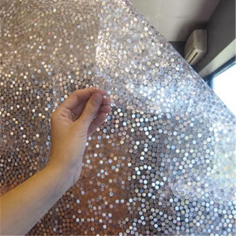 Электростатическая стеклянная пленка с круглым рисунком без клея для ванной