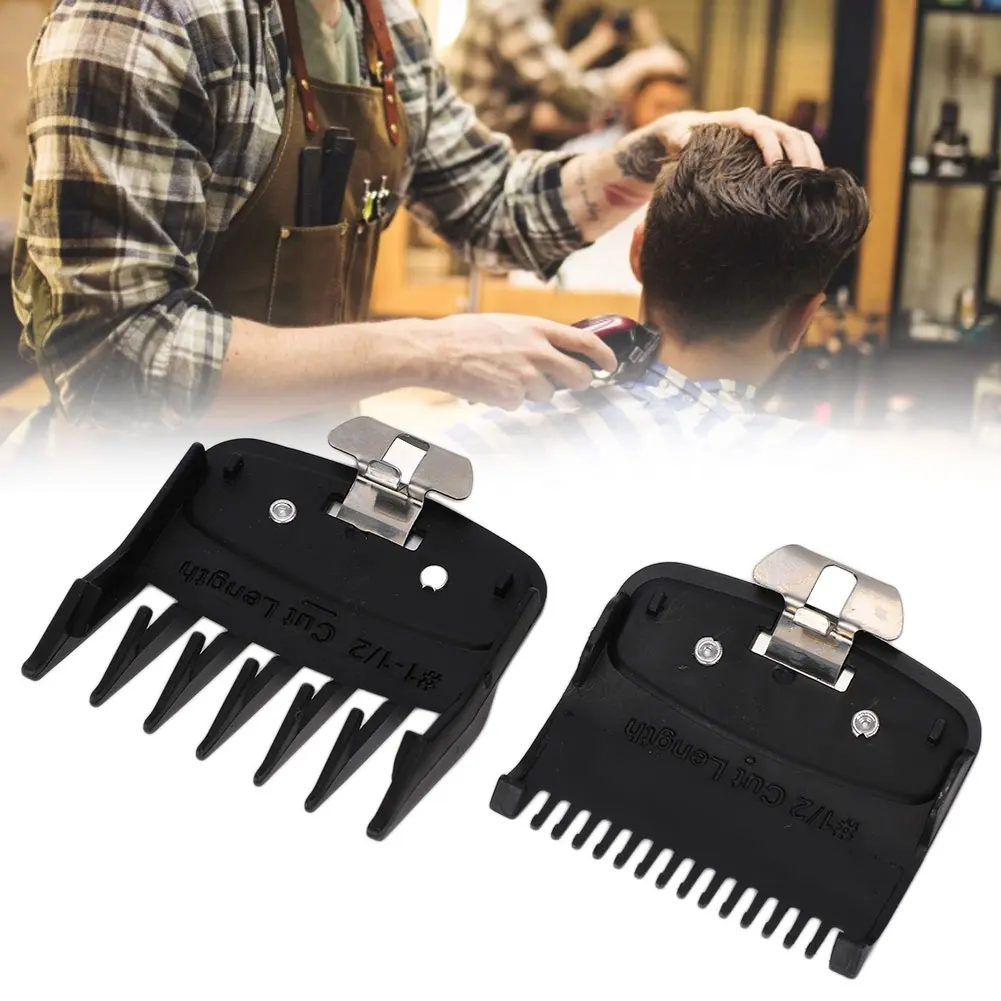 

2PCS Profession Hair Clipper Limit Comb Guide Set Hairstyle Trimmer Cutting Guard Hairdressing Spare Parts Replace Modeling Tool