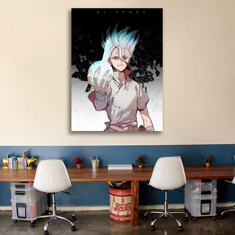 

HD Prints Ishigami Senkuu Poster Home Decor Dr.STONE Canvas Painting Bedroom Bedside Backgound Wall Art Modular Anime Pictures