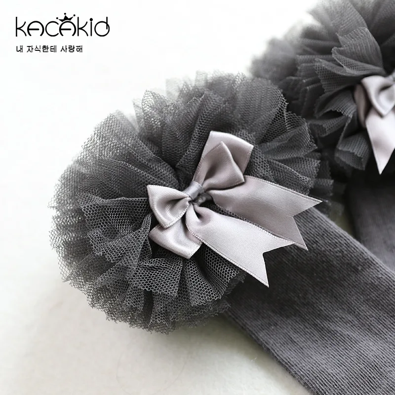 Infant Toddler Baby Girls Kids Princess Bowknot Lace Floral Short Socks Cotton Ruffle Frilly Trim Knee High | Мать и ребенок