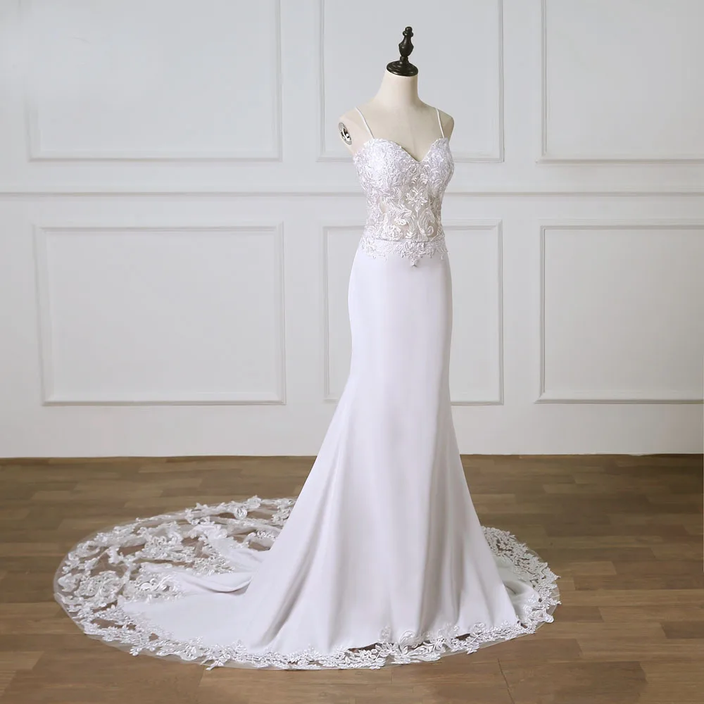 Vivian's bridal элегантное кружевное свадебное платье с аппликациеми 2019 пикантные