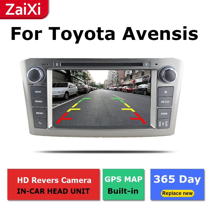 ZaiXi 2Din мультимедийный плеер для Toyota Avensis 2003 ~ 2009 Android радио GPS навигация IPS экран HiFi Wi