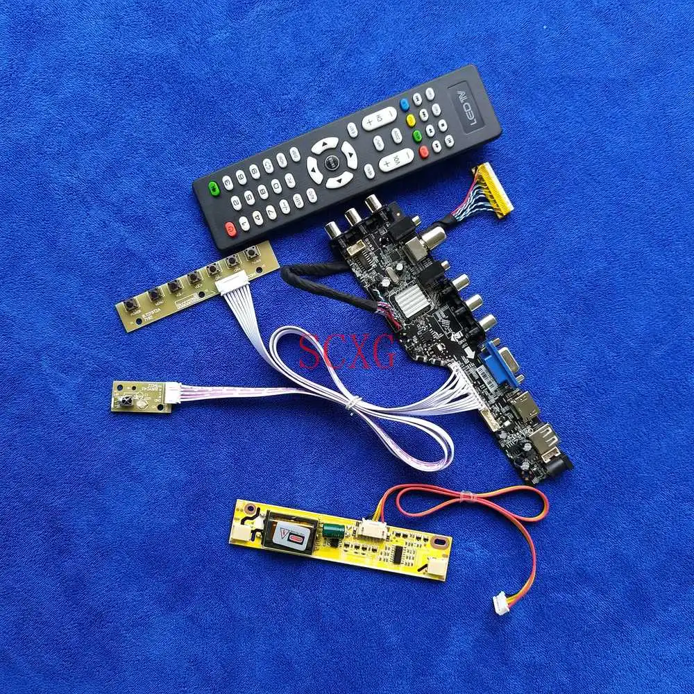 

30 контактов LVDS ДЛЯ B154EW03/B154EW07/M154EW01 комплект 2CCFL 1280*800 сигнал цифровой DVB ЖК-монитор плата привода VGA USB HDMI-совместимая