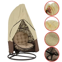 outdoor hanging egg swing chair cover waterproof swing chair dust cover protector patio chair cover with zipper protective case