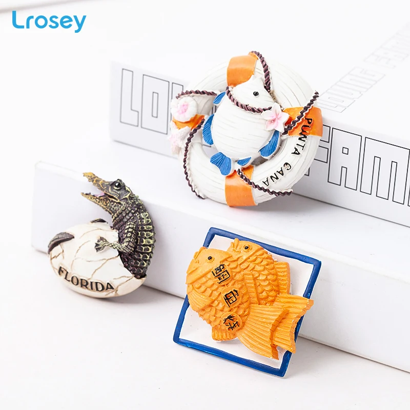 3D fridge magnet souvenir Ocean series cartoon animal refrigerator Magnetic sticker home decor kitchen decoration accessories | Дом и сад