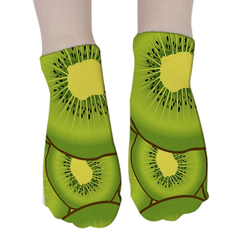 Новые модные женские носки с 3D принтом креативные Забавные милые Мультяшные