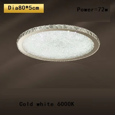 Dia80cm Cold white Современный хрустальный светильник-люстра в виде подсвечника кристальная круговая квадратная iluminaria люстры потолочные люстры de cristal luminarias - Цвет абажура: Dia80cm Cold white