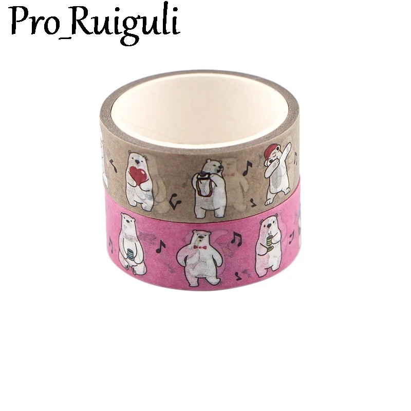 Полар флиса с рисунком из мультфильма Медведь Декоративная лента Бумага для