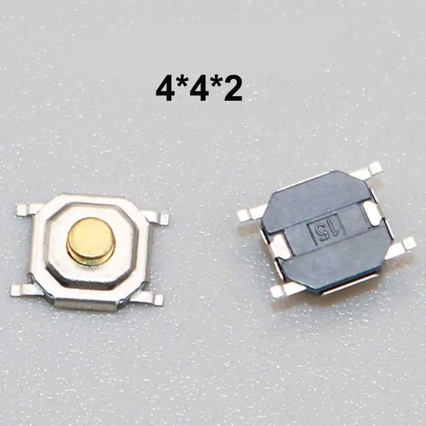 Cltgxdd 10PCS SMD 4x4x1.5 - 3mm 4*4 4PIN SMT Tactile Tact Push Button Micro Switch Momentary Plastic Copper Head | Строительство и