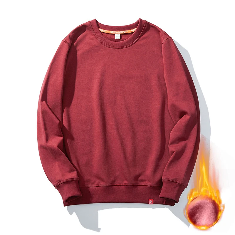

Wool Liner Spring Autumn Sweatshirt Men Women Cotton Hoodies Long Sleeve Hoody O Neck Oversize 4xl 5xl Sweetshirt Winter 2023