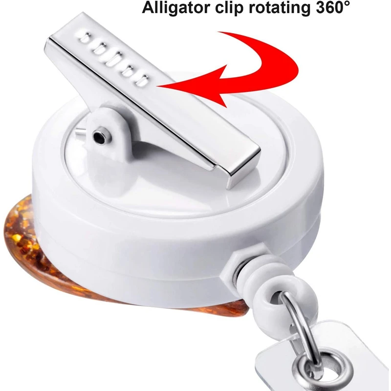 Выдвижной Значок клип с зажимом аллигатора значок ID Bling Love выдвижной кронштейн 10