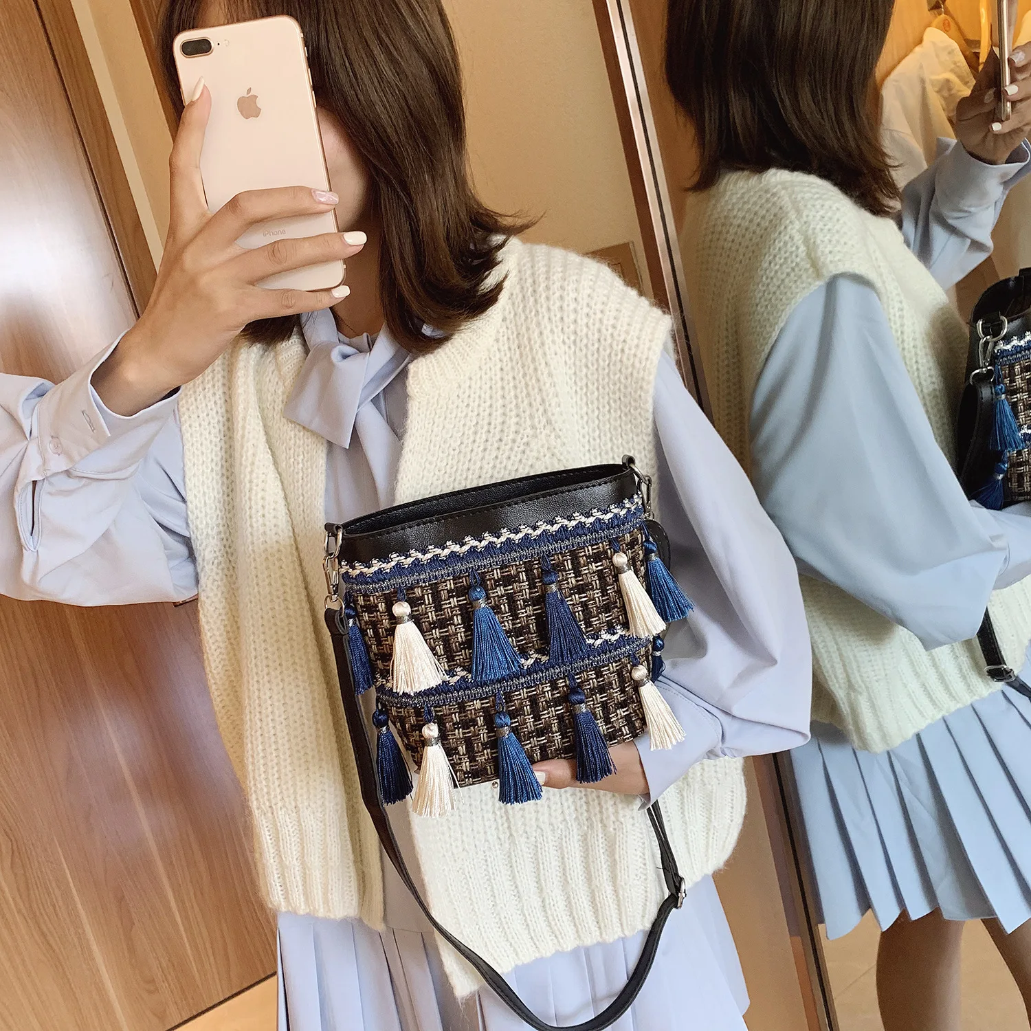 Женские сумки мессенджеры на плечо 2020 модные через в национальном стиле женские