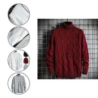 stylish sweater jumper solid color autumn winter thick knitted pullover teenager pullover men sweater