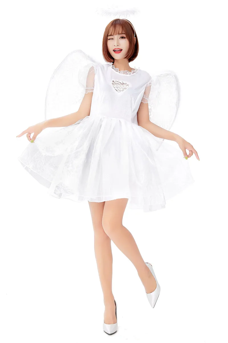 Черно-белый костюм ангела для хэллоуивечерние злого дьявола и маскарадный