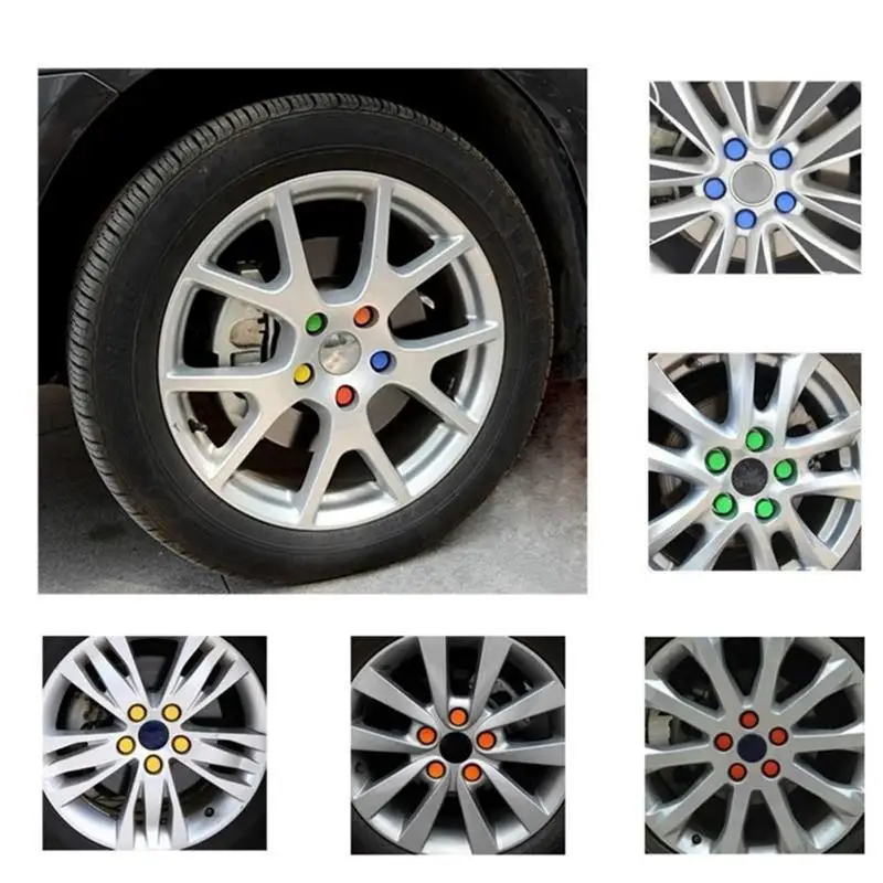 Колпачки для колесных дисков 20 шт. силиконовое колесо дюйма винтовая защита 17 мм |