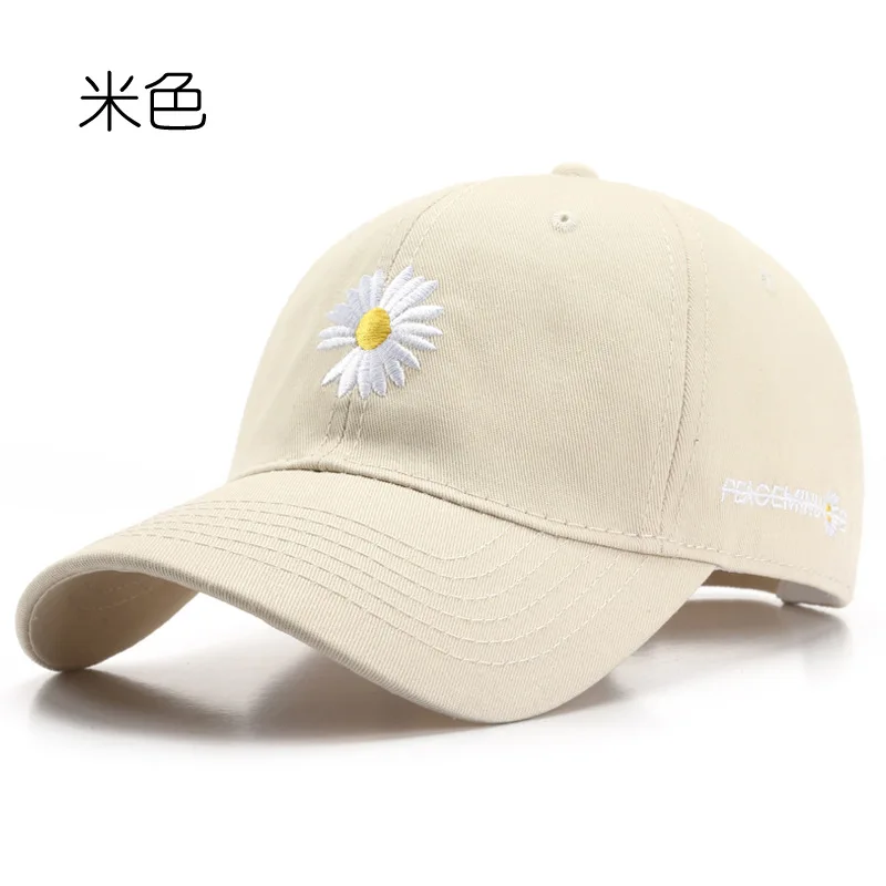 

Fashion Korean Versatile Cotton Hat Little Daisy Flower Cap Right GD Cowboy Baseball Trendy Men's Cap Sun Visors For Women