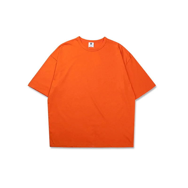 Оранжевый Футболка большого размера для мужчин Kanye West S-XXL модные простые футболки с коротким рукавом мужские свободные черные мужские футболки Harajuku Мужская футболка s - Цвет: Оранжевый