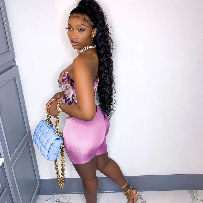 

ZOOEFFBB Aesthetic Cute Print Two Piece Set Tank Top and Shorts Loungewear Matching Sets for Women Summer Clothes Club Outfits