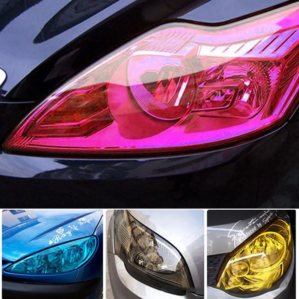 Автомобильная Водонепроницаемая передняя фара s цветная пленка наклейка на