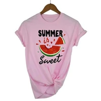 watermelon cartoon fruit graphic print t shirt women tops summer harajuku shirt tee shirt femme cotton casual women t shirt