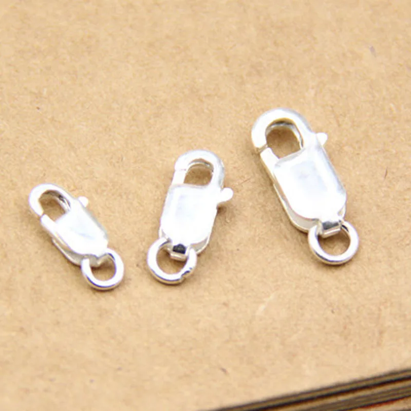 2 шт. весенние застежки крючки из серебра 925 пробы с карабином для изготовления