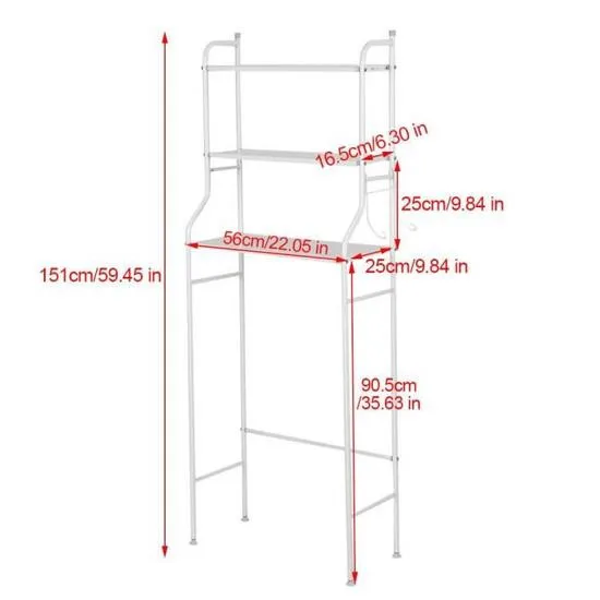 

3-layer Wash Machine Rack Bathroom Furniture Toilet Cabinet Shelving Space Saver Shelf Organizer Holder Accessories HWC