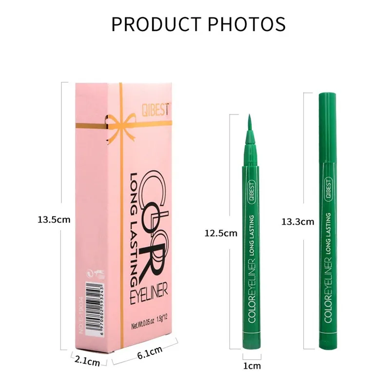 1Pcs Cat Eye Color Eyeliner Makeup Waterproof Neon Liquid Eye Liner Pencil Pen Make Up Comestics Long-lasting Black Makeup Tools