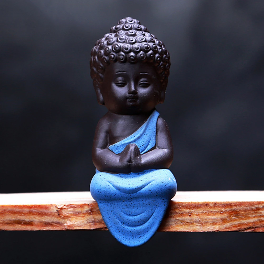 Cute Ceramic Mini Monk Buddha Statue Sculpture Figurine Craft Home Desktop Decoration | Дом и сад