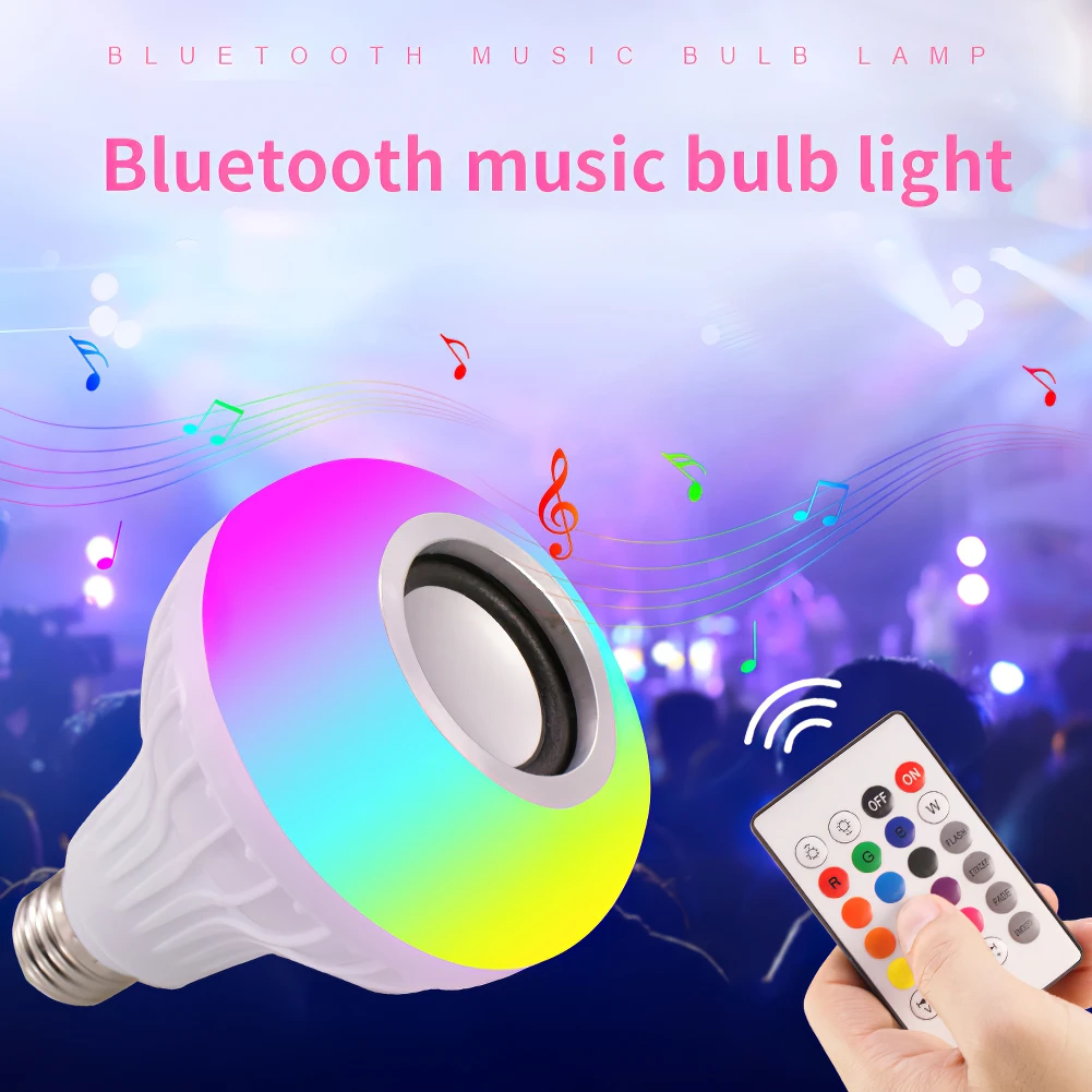 

E27 Smart Control Lamp LED Light RGB Dimmable 12W Colorful Changing Bulb Led Lampada RGBW White Decor Home Led Lamp 2021 Hot
