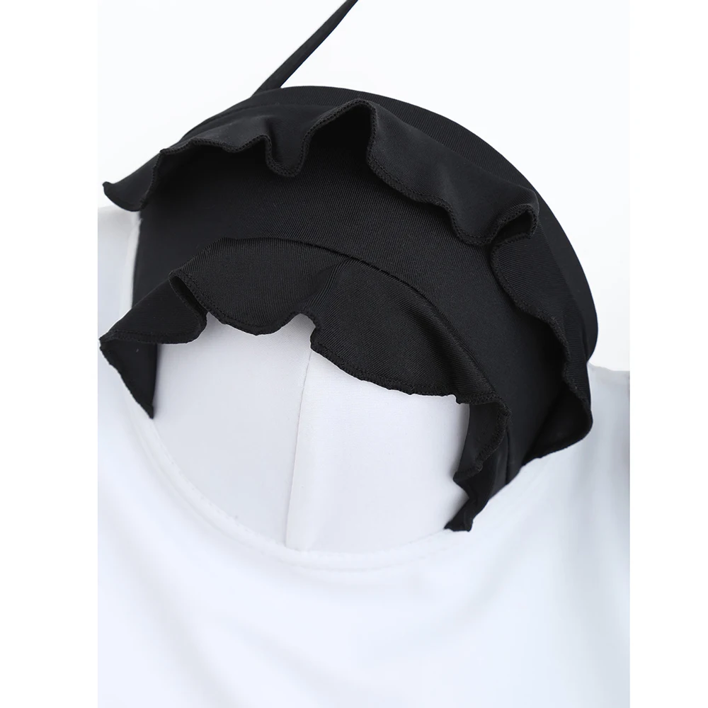 

2020 Sexy Plus Size Swimwear Women One Piece Swimsuit Push Up Monokini Large Size Bathing Suit Summer Beachwear Ruffle Swim Suit