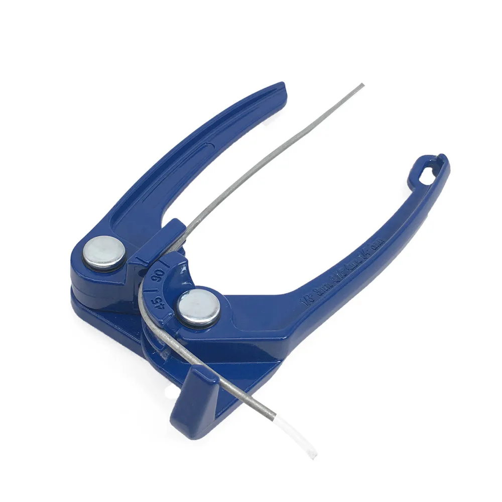 

Tubing Bender Fuel Brake Bending Tool 1/8 3/16 1/4" Pipe AC Refrigerant Line Portable Blue Carbon Lightweight Auto Repair Tools