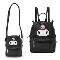 cartoon backpack black small cute pu leather shoulder messenger bag back pack crossbody bags for women girls boys sling bag kids